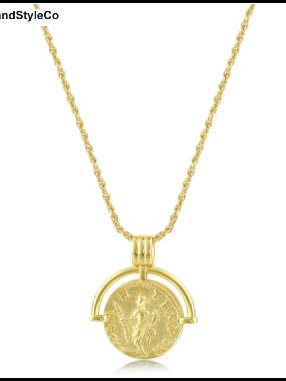 18k Gold Plated Roman Coin Pendant Necklace, Dainty Layered Choker, Adjustable